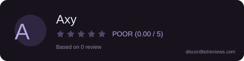 Rating widget preview for Axy