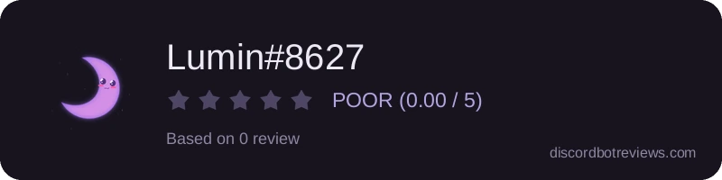 Rating widget preview for Lumin#8627