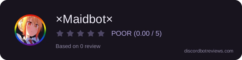 Rating widget preview for ×Maidbot×