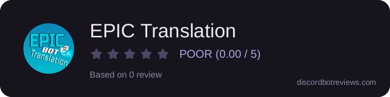 Rating widget preview for EPIC Translation 