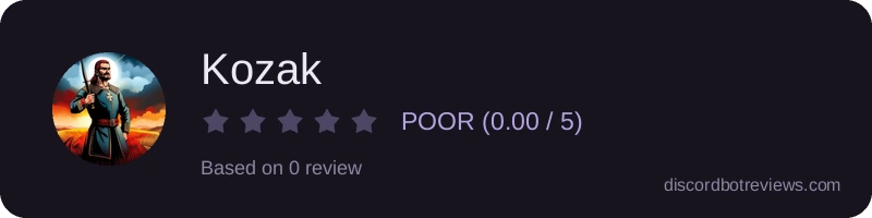 Rating widget preview for Kozak