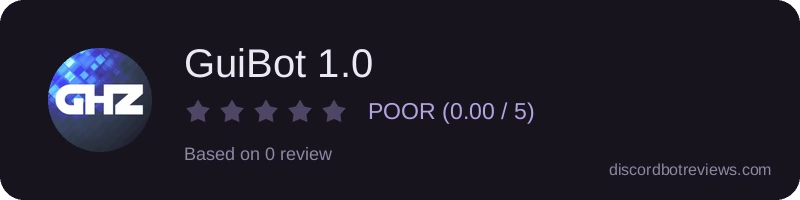 Rating widget preview for GuiBot 1.0