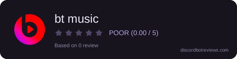 Rating widget preview for bt music