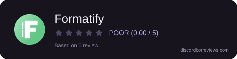 Rating widget preview for Formatify