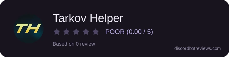 Rating widget preview for Tarkov Helper
