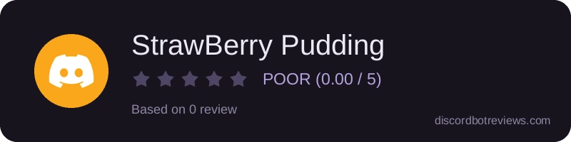 Rating widget preview for StrawBerry Pudding