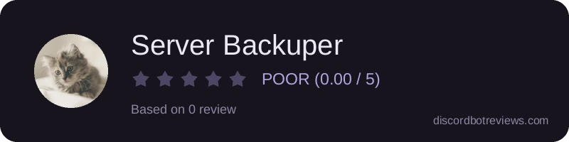 Rating widget preview for Server Backuper