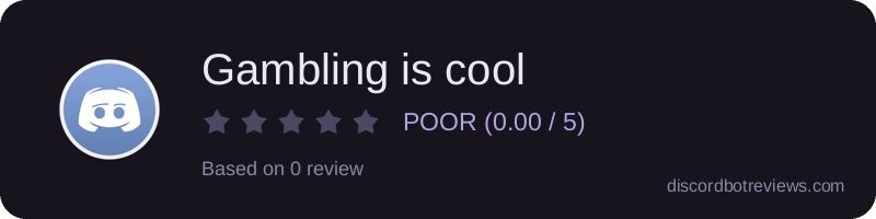 Rating widget preview for Gambling is cool