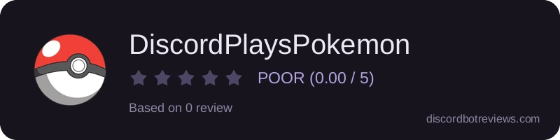 Rating widget preview for DiscordPlaysPokemon