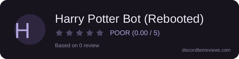 Rating widget preview for Harry Potter Bot (Rebooted)