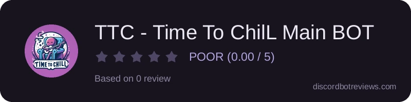 Rating widget preview for TTC - Time To ChilL Main BOT