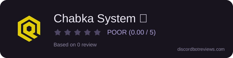 Rating widget preview for Chabka System ✨