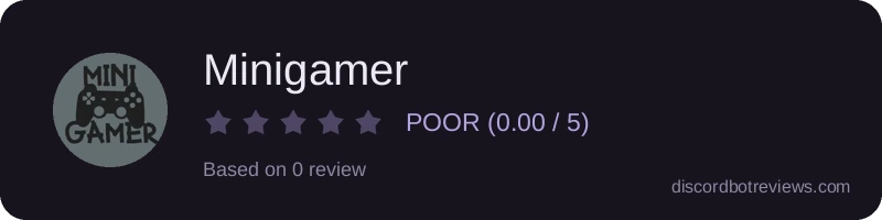 Rating widget preview for Minigamer