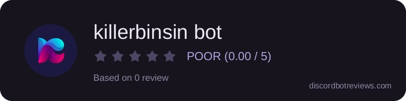 Rating widget preview for killerbinsin bot
