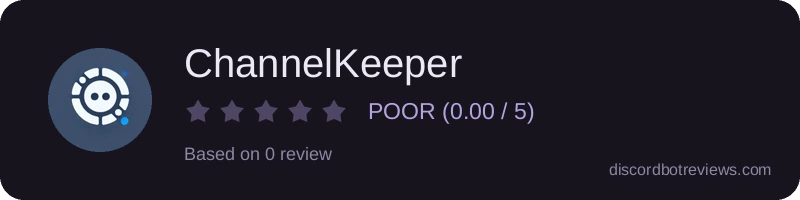 Rating widget preview for ChannelKeeper