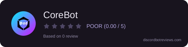 Rating banner for CoreBot