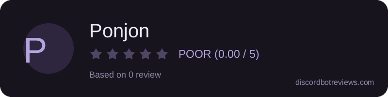 Rating widget preview for Ponjon