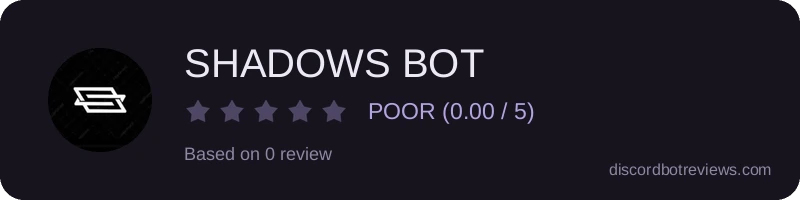 Rating widget preview for SHADOWS BOT
