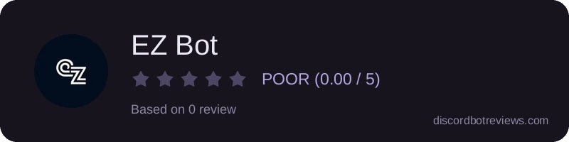 Rating widget preview for EZ Bot