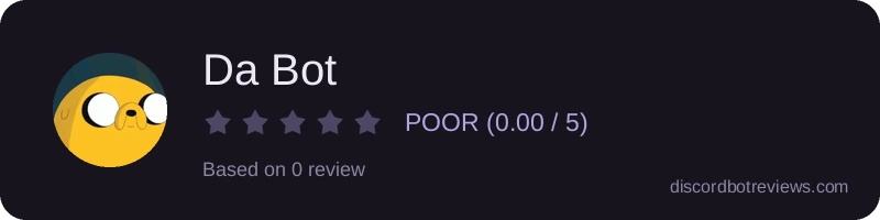 Rating widget preview for Da Bot