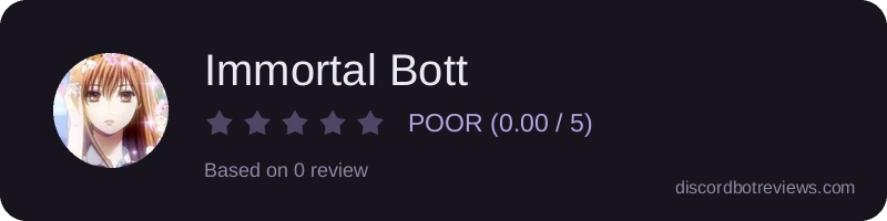 Rating widget preview for Immortal Bott
