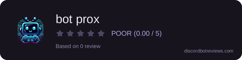 Rating widget preview for bot prox