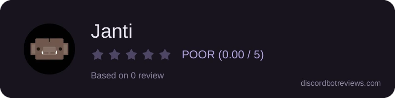 Rating widget preview for Janti