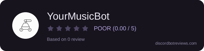 Rating widget preview for YourMusicBot