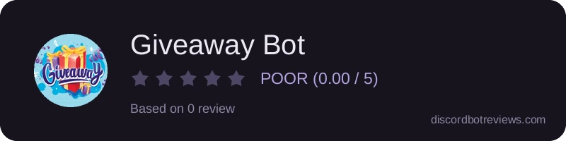 Rating widget preview for Giveaway Bot