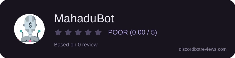 Rating widget preview for MahaduBot