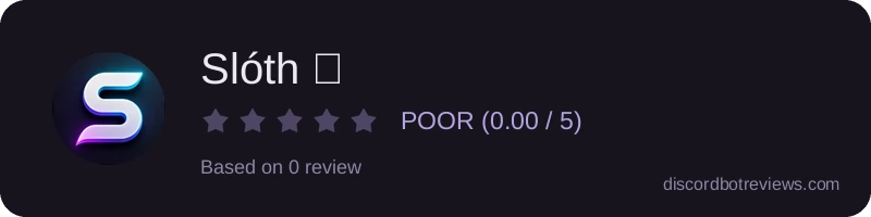 Rating banner for Slóth ✨