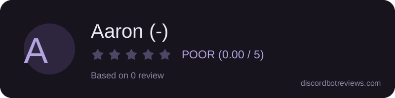 Rating widget preview for Aaron (-)