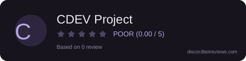 Rating widget preview for CDEV Project