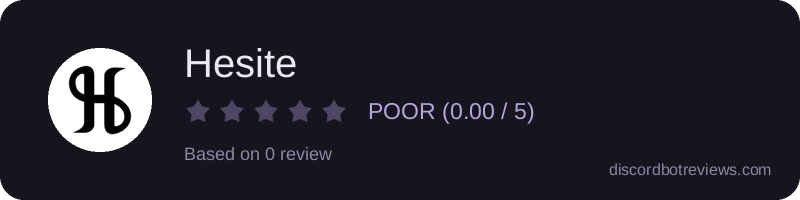 Rating widget preview for Hesite