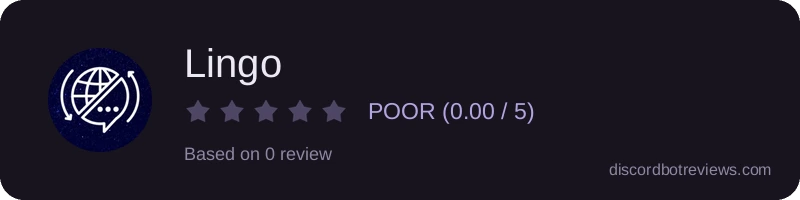 Rating widget preview for Lingo