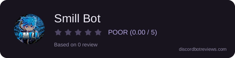 Rating widget preview for Smill Bot