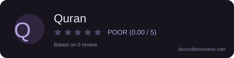 Rating widget preview for Quran