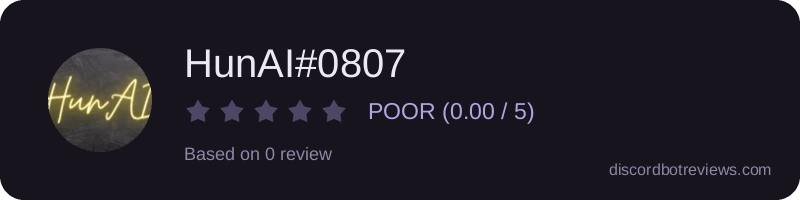 Rating widget preview for HunAI#0807