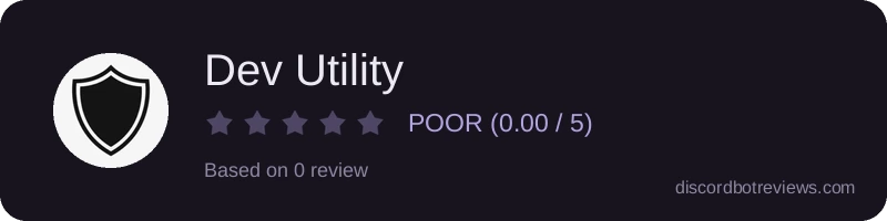 Rating widget preview for Dev Utility