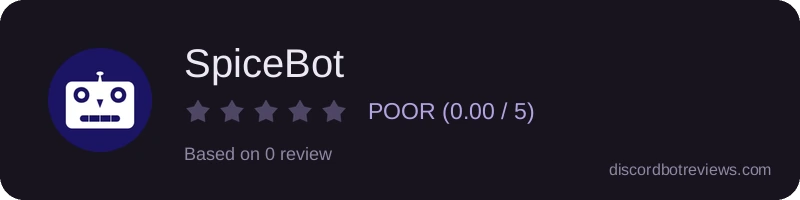 Rating widget preview for SpiceBot