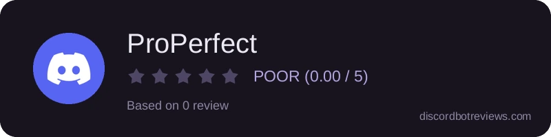Rating widget preview for ProPerfect