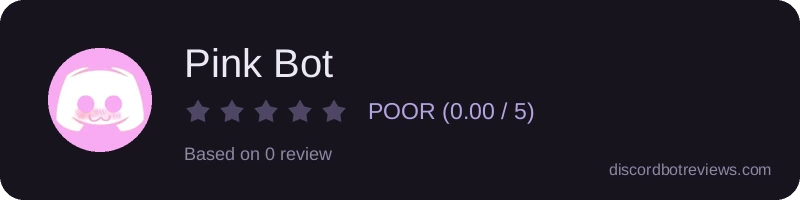Rating widget preview for Pink Bot