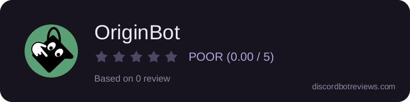 Rating widget preview for OriginBot