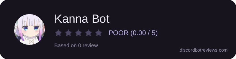Rating widget preview for Kanna Bot