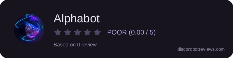Rating widget preview for Alphabot