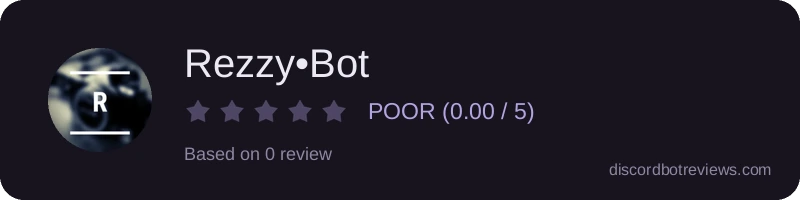 Rating banner for Rezzy•Bot