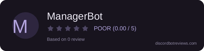 Rating widget preview for ManagerBot