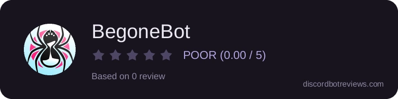 Rating banner for BegoneBot