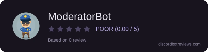 Rating banner for ModeratorBot