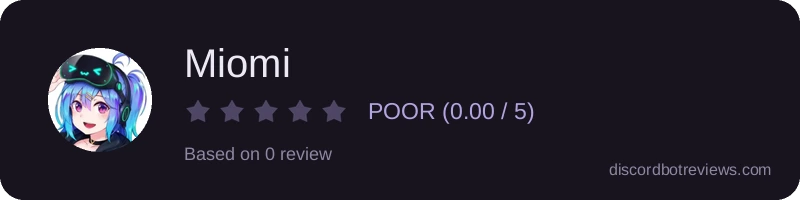 Rating widget preview for Miomi